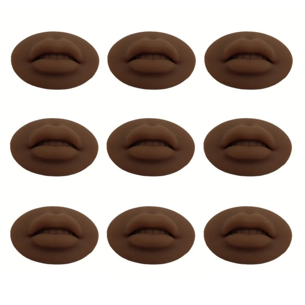 ULTRA REALISTIC Lip Blush Practice Skins - DARK Color 9 Pack