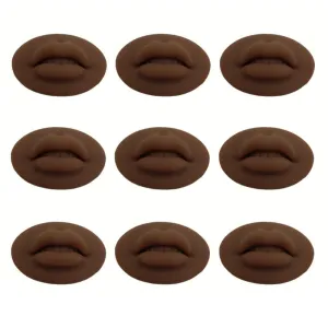 ULTRA REALISTIC Lip Blush Practice Skins - DARK Color 9 Pack