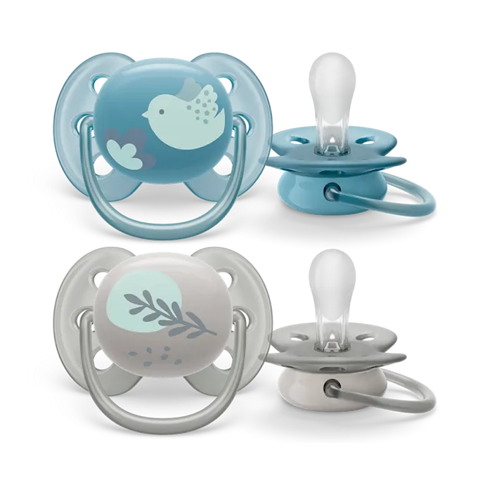 Ultra Soft Soother Pack of 2, 6-18M BOY