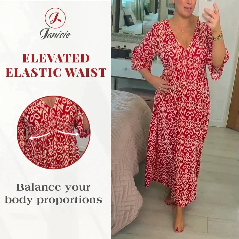 V-neck floral dress - LAST DAY 70% OFF