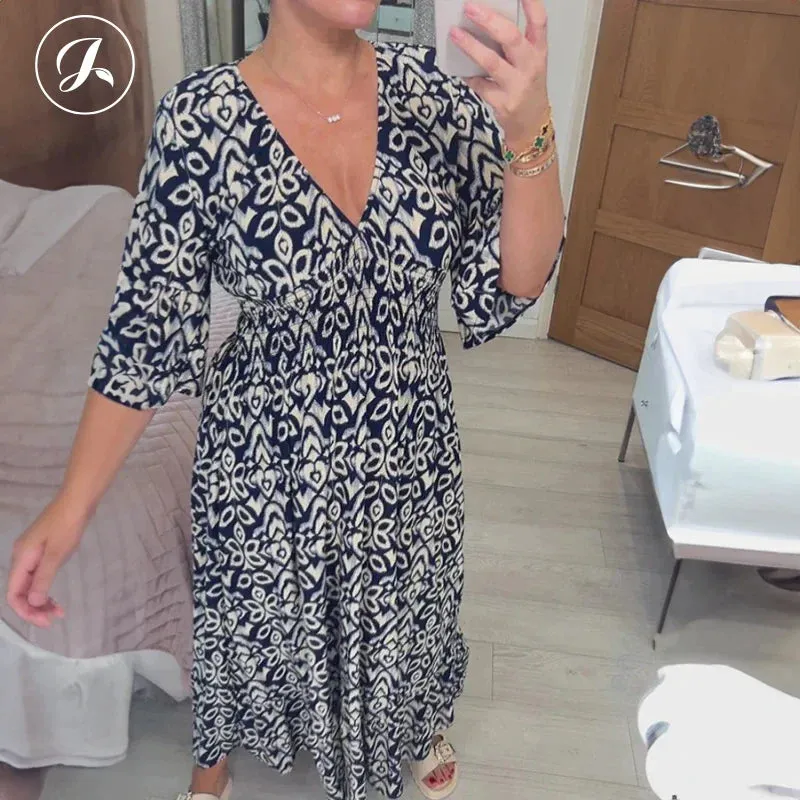 V-neck floral dress - LAST DAY 70% OFF