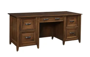 Ventura - Amish Executive Desk with Optional Hutch Topper