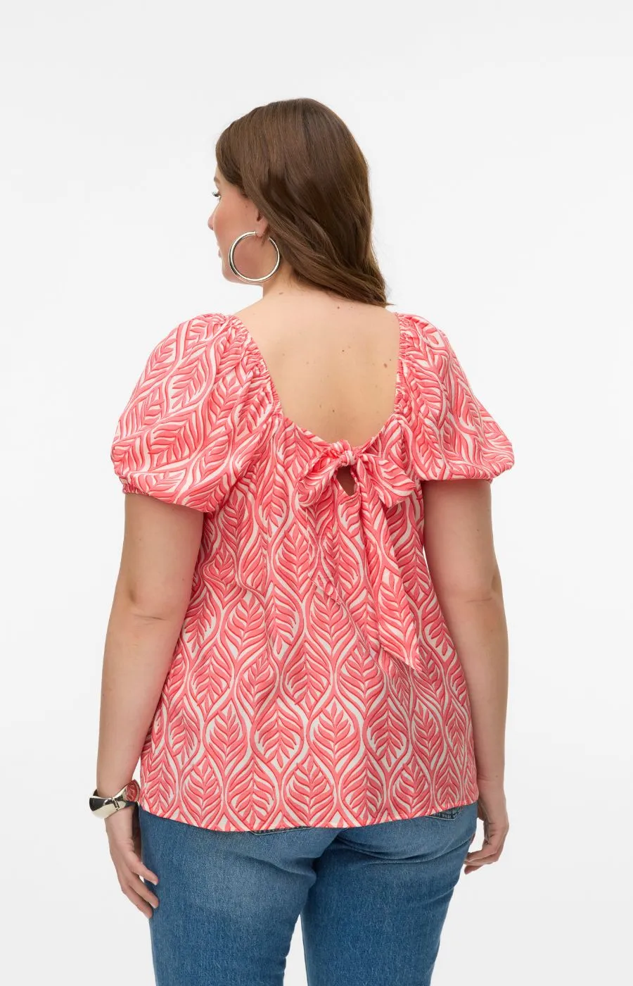 Vero Moda Curve Dana Top in Coral