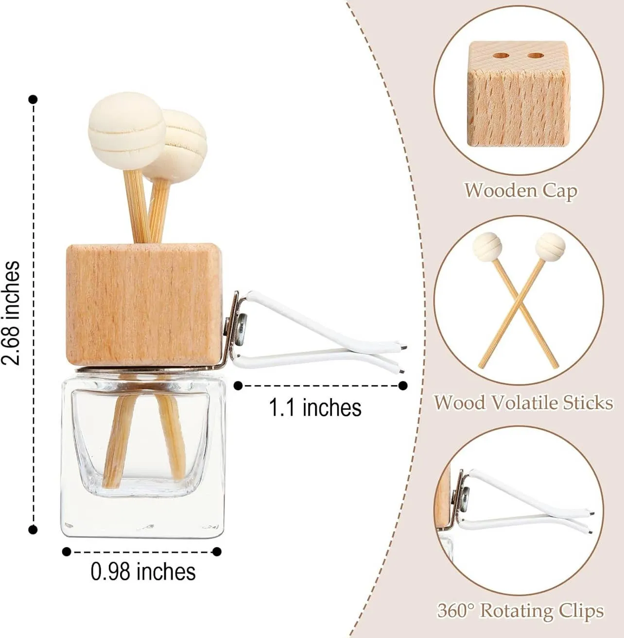 White Oak & Vanilla Vent Car Freshener Diffuser
