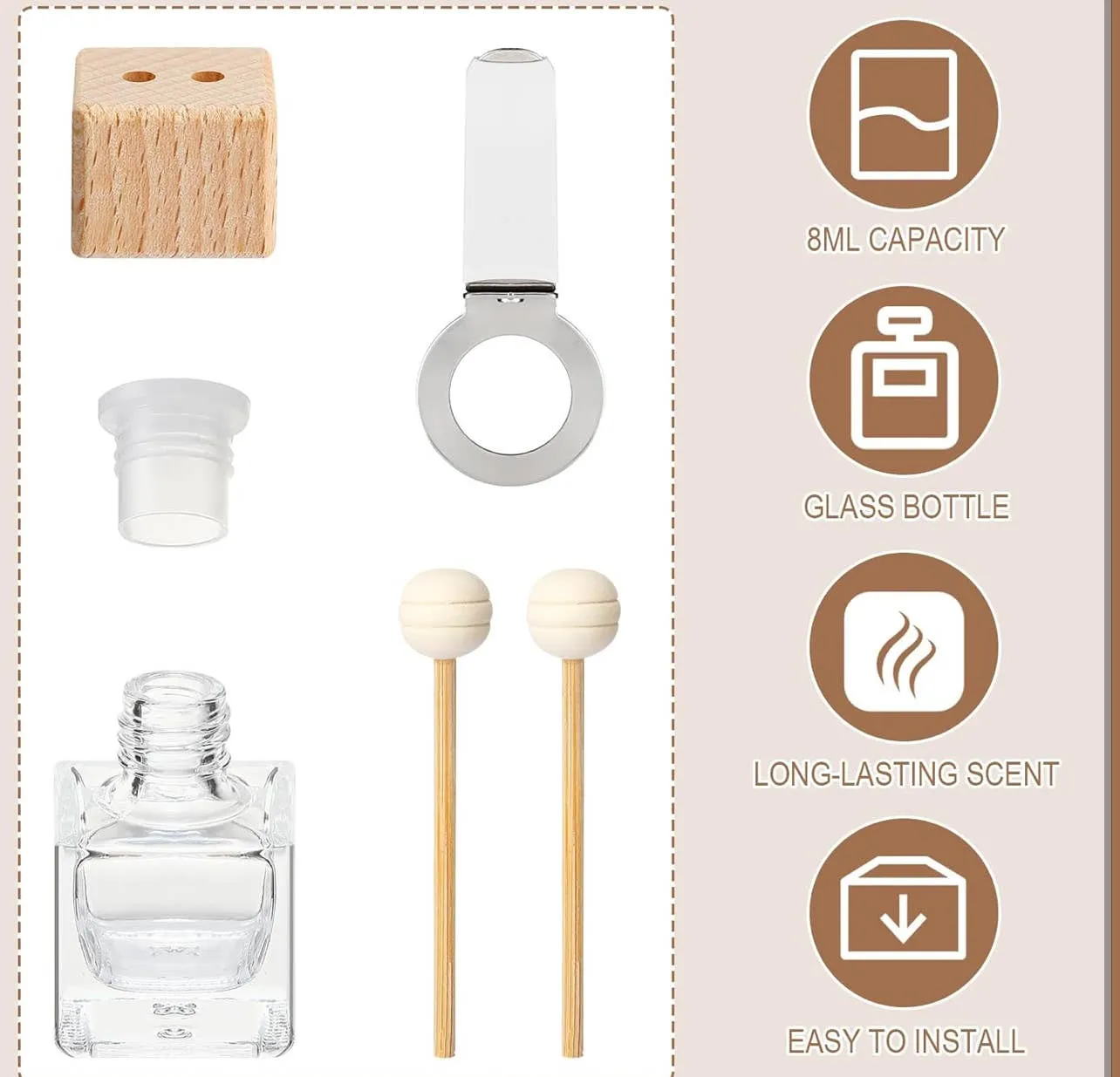 White Oak & Vanilla Vent Car Freshener Diffuser