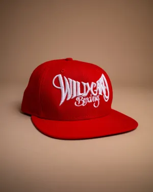 Wild Card Boxing Tag Logo Snapback Hat - Red