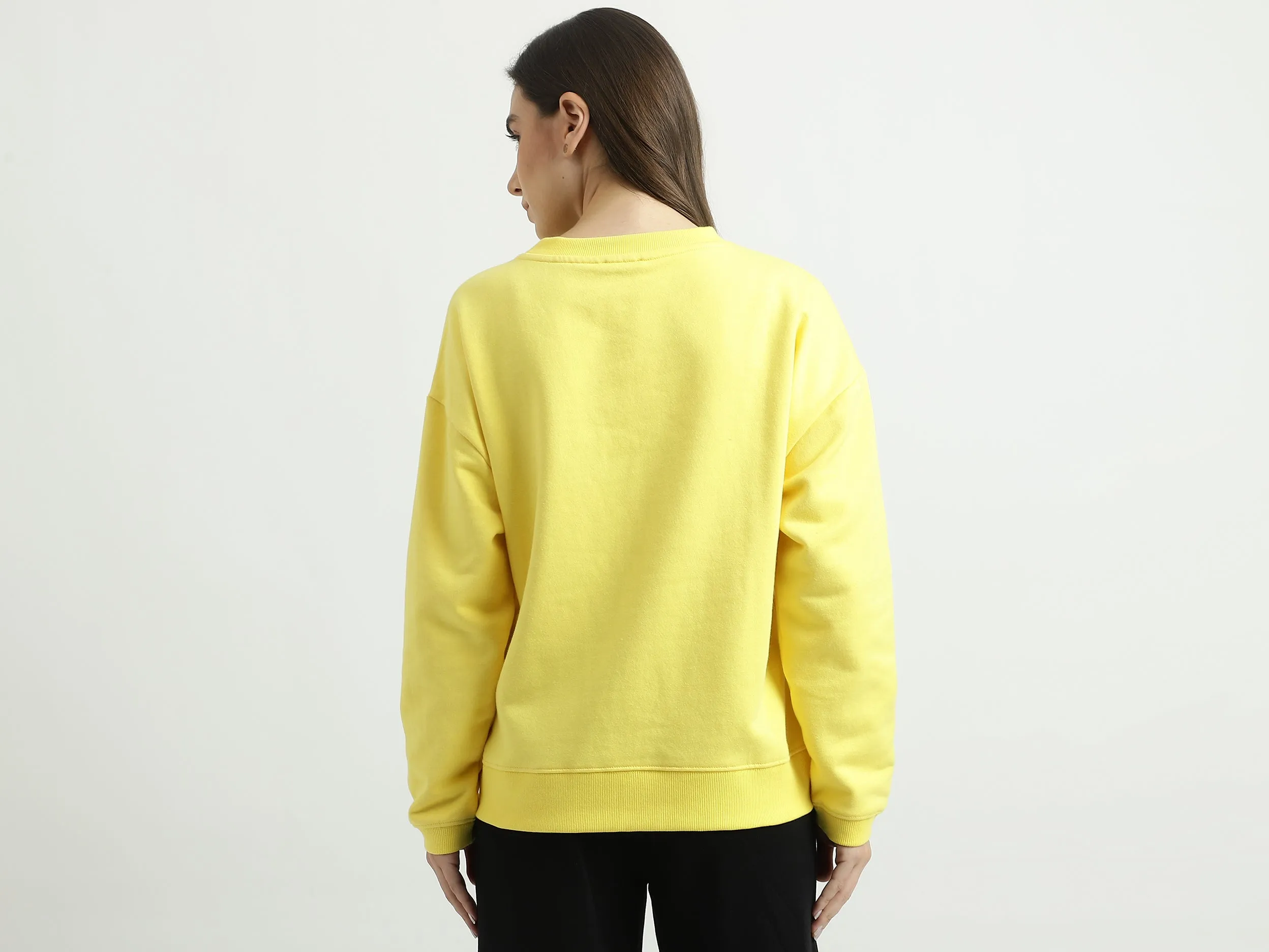 Women Printed Round Neck Sweatshirt