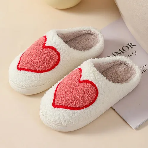 Women Warm Short Plush Slippers Cushion Slides Soft Warm Comfort Flat