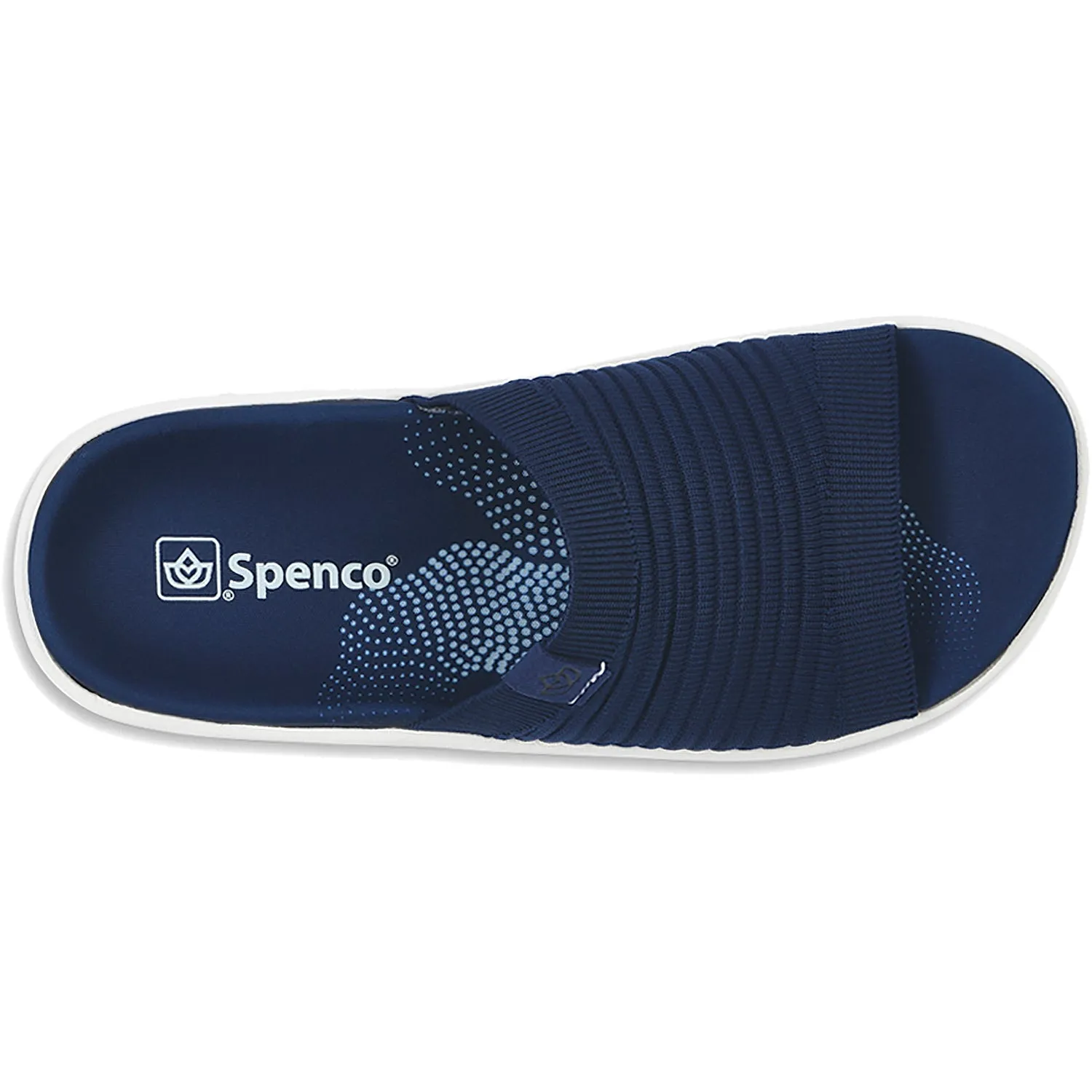 Women's Spenco Astoria Memory Foam Slide Patriot Blue Knit Fabric