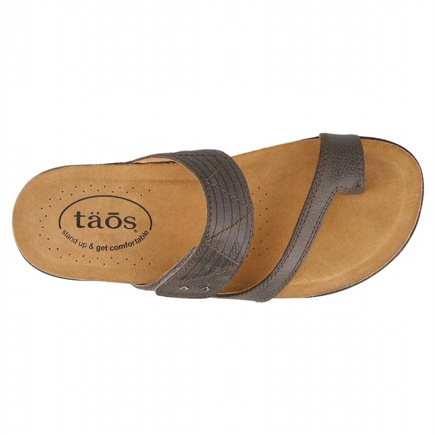 Women's Zone Leather Sandal In Dark Grey