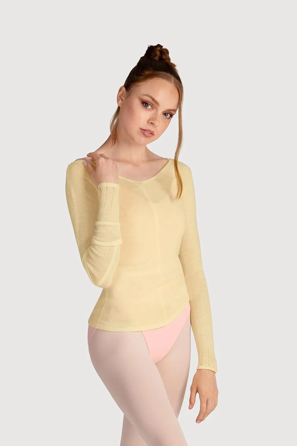 Z0105 - Bloch Kara Long Sleeve V Womens Top