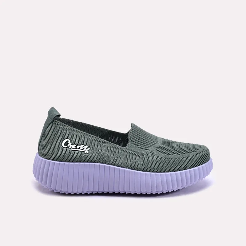 Zoraya Green Platform Slip On Sneakers 0440751