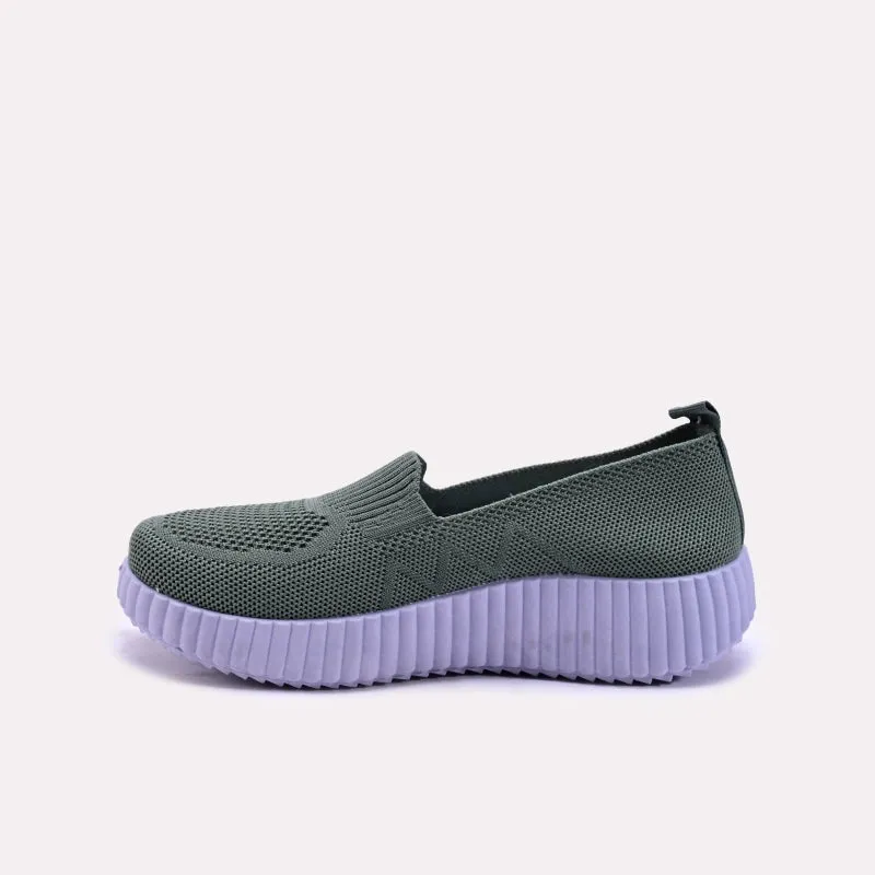 Zoraya Green Platform Slip On Sneakers 0440751