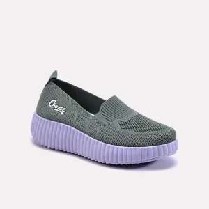 Zoraya Green Platform Slip On Sneakers 0440751