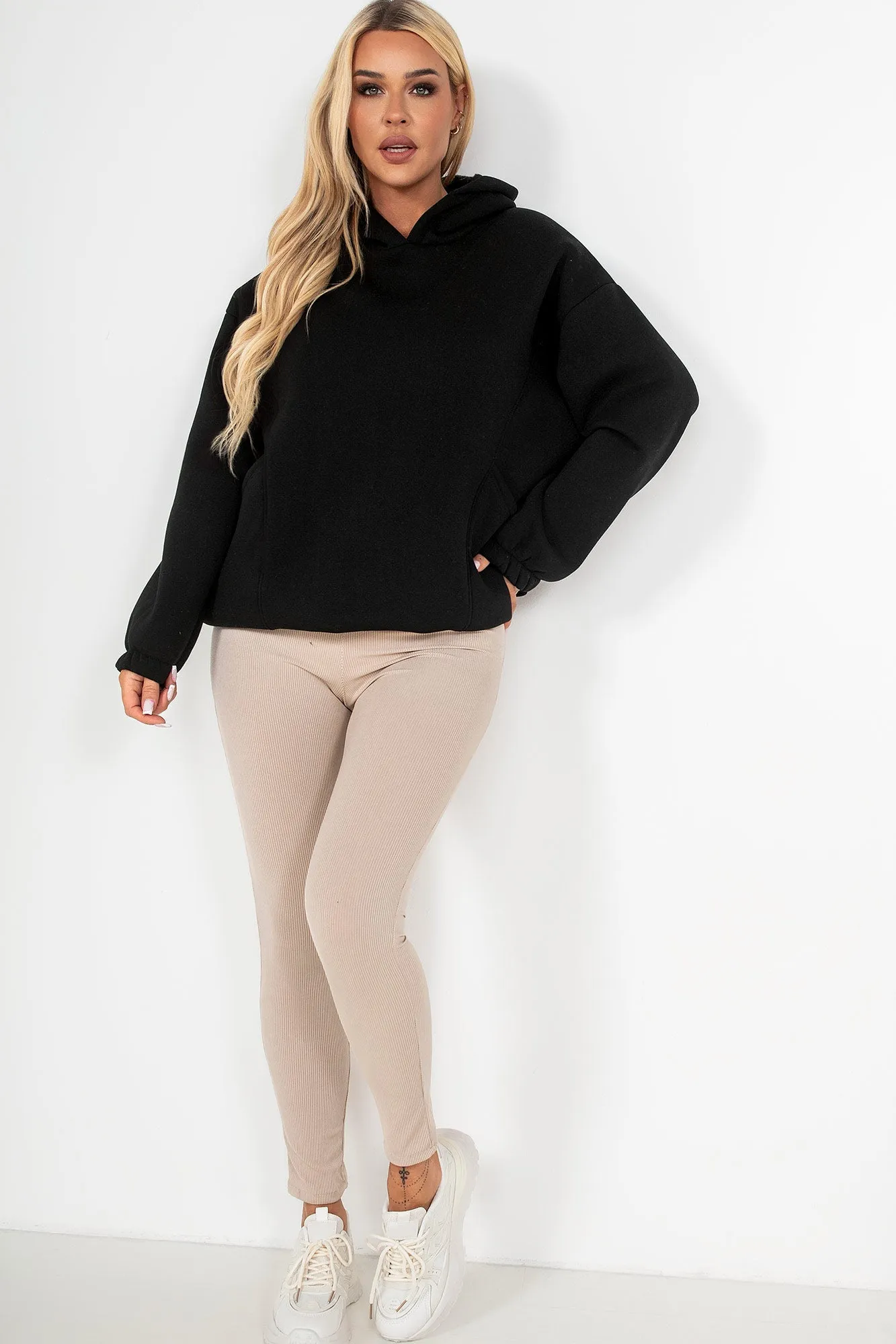 Zyla Stone Ribbed Leggings